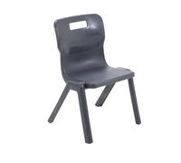 Titan One Piece Classroom Chair 435x384x600mm Charcoal (Pack of 10) KF838711
