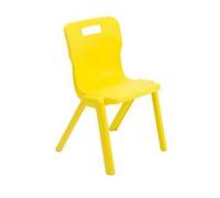 Titan One Piece Classroom Chair 432x408x690mm Yellow KF72168