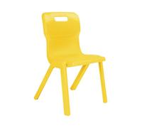 Titan One Piece Classroom Chair 432x408x690mm Yellow KF72168