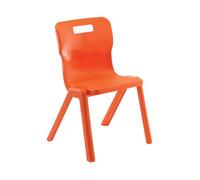 Titan One Piece Classroom Chair 482x510x829mm Orange (Pack of 10) KF78586
