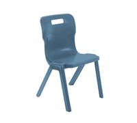 Titan One Piece Retold Chair Size 5 470x500x770mm Steel Blue KF70505