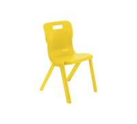 Titan One Piece School Classroom Chair, 5-7 Years - 34wx33dx35h (cm), Yellow
