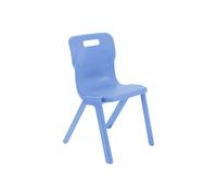 Titan One Piece School Classroom Chair, 8- 9 Years - 34wx33dx38h (cm), Sky Blue