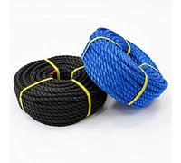 TITAN Poly Rope | Ultra Heavy Duty Polypropylene Outdoor Rope - Increased Strength Cord | 4mm, 6mm, 8mm, 10mm, 12mm, 14mm, 16mm, 18mm, 20mm, 25mm - Premium Grade (14mm Black 220m Coil)