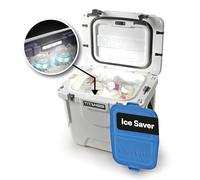 Titan PRO High Performance Ice Chest - 25 Quart Capacity - Hard Cooler with Interior LED Light, Ice Saver Performance Booster and Microban Protection - Arctic White