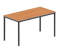 TITAN Rectangular Table MDF (Medium-Density Fibreboard) Brown Black 1,200 x 600 x 640 mm 8-11 years