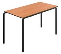 TITAN Rectangular Table MDF (Medium-Density Fibreboard) Brown Black 1,200 x 600 x 710 mm 11-14 years