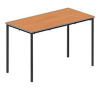 TITAN Rectangular Table MDF (Medium-Density Fibreboard) Brown Black 1,200 x 600 x 760 mm 14+ years