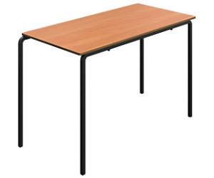 TITAN Rectangular Table MDF (Medium-Density Fibreboard) Brown Black 1,200 x 600 x 760 mm 14+ years