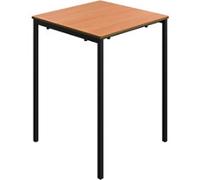 TITAN Rectangular Table MDF (Medium-Density Fibreboard) Brown Black 600 x 600 x 760 mm 14+ years
