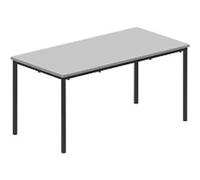 TITAN Rectangular Table MDF (Medium-Density Fibreboard) Grey Black 1,200 x 600 x 590 mm 6-8 years