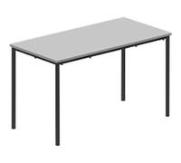 TITAN Rectangular Table MDF (Medium-Density Fibreboard) Grey Black 1,200 x 600 x 710 mm 11-14 years
