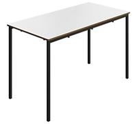 TITAN Rectangular Table MDF (Medium-Density Fibreboard) White Black 1,200 x 600 x 710 mm 11-14 years