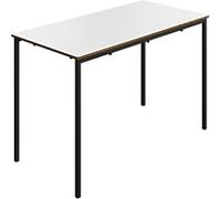TITAN Rectangular Table MDF (Medium-Density Fibreboard) White Black 1,200 x 600 x 760 mm 14+ years