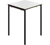 TITAN Rectangular Table MDF (Medium-Density Fibreboard) White Black 600 x 600 x 760 mm 14+ years