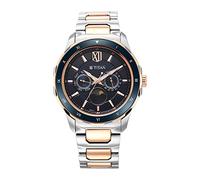 Titan Regalia Premium Quartz Multifunction Navy Blue Dial Two Toned Silver and Rose Gold Stainless Steel Strap Watch for Men - NT1688KM06