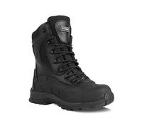 Titan Safety Footwear Driflex S3 Leather Lightweight Ankle Support Combat Boots for Men, Military Tactical Police Work Safety Boots, Waterproof Black Heavy Duty Combat Army Safety Boots - Size 9