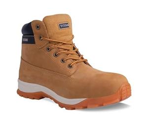Titan Safety Footwear Jaguar Honey S3 SRC HRO Men's Water Resistant Nubuck Leather Boots, Lightweight, Metal-Free, Steel Toe Cap, Anti-Slip, Oil Resistant, Heat Resistant Safety Boots - Size 3
