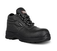 Titan Safety Footwear Mercury Lite S3 SRC Metal-Free Leather Chukka Work Boots, Lightweight Black Safety Shoes, Anti-Slip Work & Utility Footwear, Anti-Static Mens Womens Steel Toe Cap Boots - Size 3