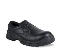 Titan Safety Footwear Protek Black Hygiene Slip-On Safety Shoes, Mens Womens Steel Toe Cap Shoes, Kitchen Shoes, Nursing Shoes, Orthopedic Shoes, Non-Slip Work Shoes, Work Utility Footwear - Size 7