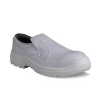 Titan Safety Footwear Protek White Hygiene Slip-On Safety Shoes, Mens Womens Steel Toe Cap Shoes, Kitchen Shoes, Nursing Shoes, Orthopedic Shoes, Non-Slip Work Shoes, Work Utility Footwear - Size 10