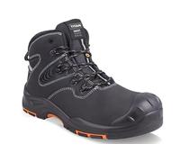Titan Safety Footwear Quest S3 SRC Water Resistant Nubuck Leather Boots, Protective Midsole, Lightweight Mens Womens Metal-Free Toe Cap, Anti-Slip, Anti-Static, Heat Resistant Safety Boots - Size 8