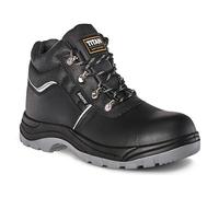 Titan Safety Men's Hiker Safety Boot Radebe S3 Water-Resistant Leather Black UK8