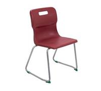 Titan Skid Base Chair Size 5 - 430mm Seat Height - Burgundy - T25-BU