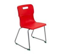 Titan Skid Base Chair Size 5 - 430mm Seat Height - Red - T25-R