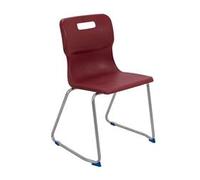 Titan Skid Base Chair Size 6 - 460mm Seat Height - Burgundy - T26-BU
