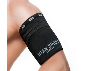 TITAN SPORT Mobile Phone Armband Universal Holder Sleeve, Running/Gym/Sport Exercise Arm Bag For Adult Women/Men, Suitable For Devices Up To 7 Inches, iPhone SE/X/6/7/8/11/12/13/14/15/16(XLarge,Black)