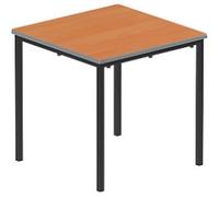 TITAN Square Table MDF (Medium-Density Fibreboard) Brown Black 600 x 600 x 590 mm 6-8 years