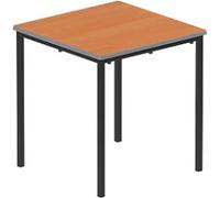 TITAN Square Table MDF (Medium-Density Fibreboard) Brown Black 600 x 600 x 640 mm 8-11 years