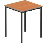 TITAN Square Table MDF (Medium-Density Fibreboard) Brown Black 600 x 600 x 710 mm 11-14 years