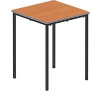 TITAN Square Table MDF (Medium-Density Fibreboard) Brown Black 600 x 600 x 760 mm 14+ years