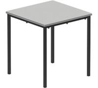 TITAN Square Table MDF (Medium-Density Fibreboard) Grey Black 600 x 600 x 640 mm 8-11 years