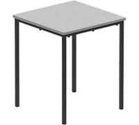 TITAN Square Table MDF (Medium-Density Fibreboard) Grey Black 600 x 600 x 710 mm 11-14 years