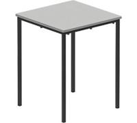 TITAN Square Table MDF (Medium-Density Fibreboard) Grey Black 600 x 600 x 760 mm 14+ years