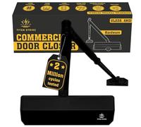 TITAN STRIKE TS8000 Commercial Door Closer, Regular Arm (Black)