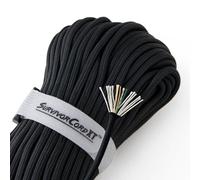 Titan Survival's Patented 1000 LB Survival Paracord - USA Made - Military Style 750 Cord with Firestarter, Fishing Line, and Kevlar Strands - Heavy Duty Camping Cordage - Lengths & Color Options