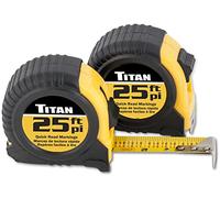 Titan Tools 10901 25 ft Tape Measure - Multi-Colour (Pack of 2)