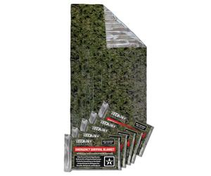 Titan Two-Sided Mylar Emergency Survival Space Blankets, 5-Pack | Designed for NASA's Apollo Program and Heat Retention | Perfect for Marathons, Emergency Kits, and Go-Bags. + eBooks