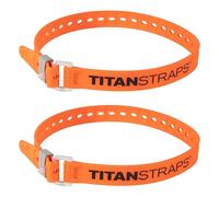 Titan Utility Straps - Easy-To-Use, Reliable Tension Straps for Securing Bike & Moto Gear, Skis, Garden Hoses, Field Repair - Use in Frigid Temp - 60 lb.Working Load, 25" Length, Safety Orange, 2-Pack