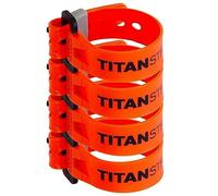 Titan Utility Straps - Mini Straps Set to Organize Computer Cables, Arts & Crafts, and Fishing Rods (6" Length / 4-Pack, Fire)