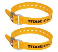 Titan Utility Straps - Safety Strap Set to Secure Splits, Cargo Bikes, Garden Hoses, Wood Working Projects - 60 lb. Working Load, 18" Length, Fluoro Yellow, 2-Pack
