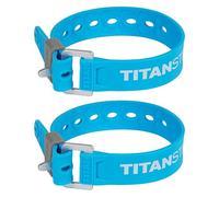 Titan Utility Straps - Safety Strap Set to Secure Splits, Cargo Bikes, Garden Hoses, Wood Working Projects - 60 lb. Working Load, 14" Length, Fluoro Blue, 2-Pack