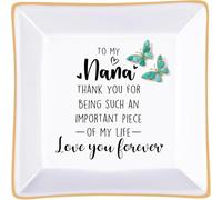Titanape Nana Gifts - Thank You for Being Such An Important Piece of My Life - Trinket Dish for Jewellery, Birthday Christmas Mother's Day Gifts for Nana