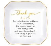 Titanape Thank You Appreciation Gift, Ceramic Ring Holder Trinket Dish - Birthday Christmas Teacher's Day Graduation Gift for Her, Mentors Colleagues Mum Friends Nurse