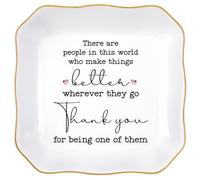 Titanape Thank You Gifts for Women, Ring Holder Jewelry Dish - Teacher Appreciation Inspirational Gifts for Women Colleagues Coworker Teacher Mum Friends Volunteer Nurse
