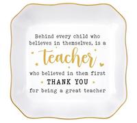 Titanape Thank You Teacher Gifts, Ring Holder Jewelry Dish - End of The Year Teacher Appreciation Gifts, Back to School, Graduation Gifts from Student